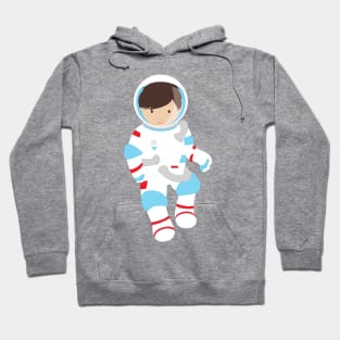 Astronaut Boy, Cosmonaut, Space Flight, Cute Boy Hoodie